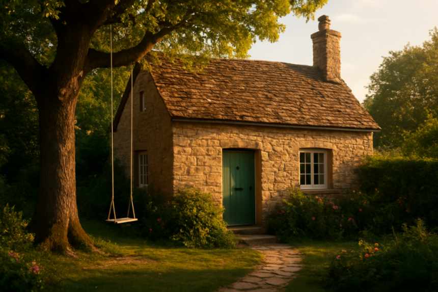 Grandpa's childhood stone cottage