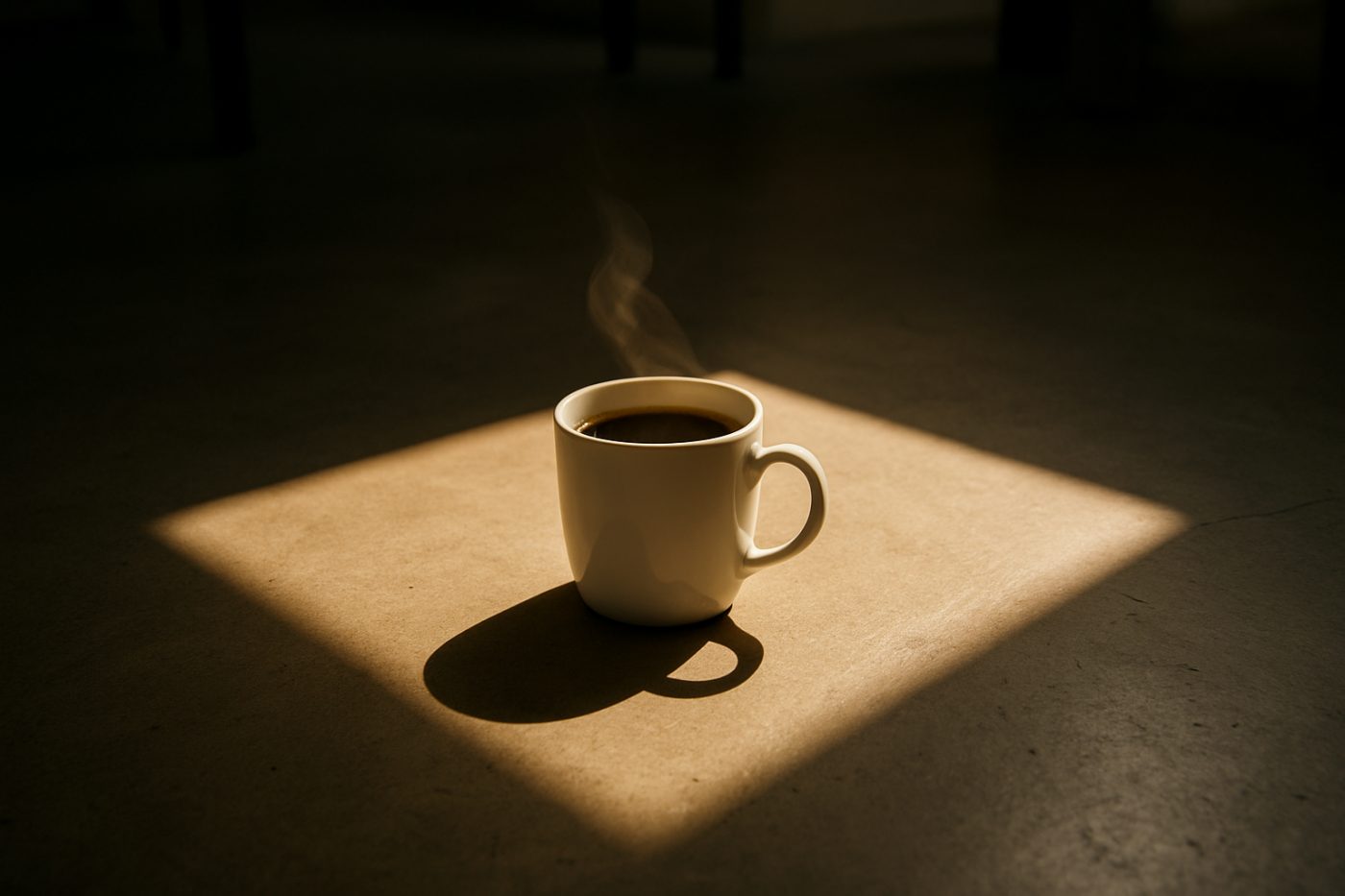 cold coffee on office floor