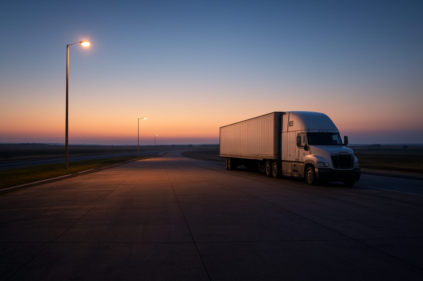 highway rest area dawn