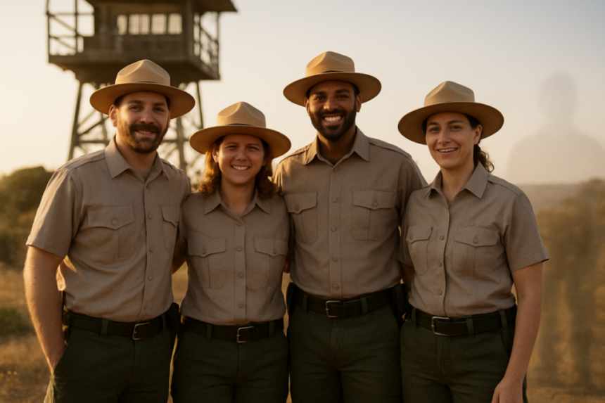 Fire lookout group photo anomaly