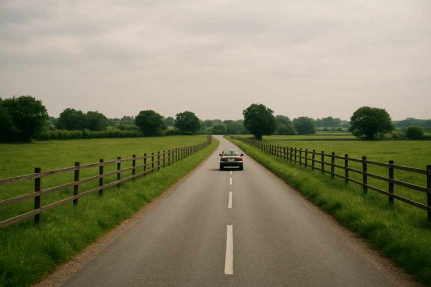 empty rural county road