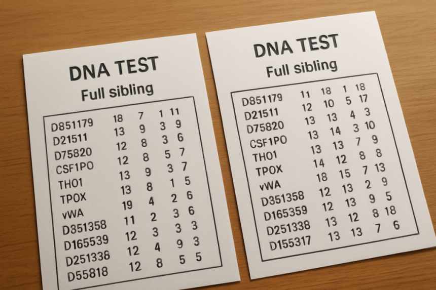 DNA test full sibling results