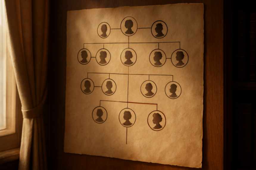 Family tree with housekeeper branch