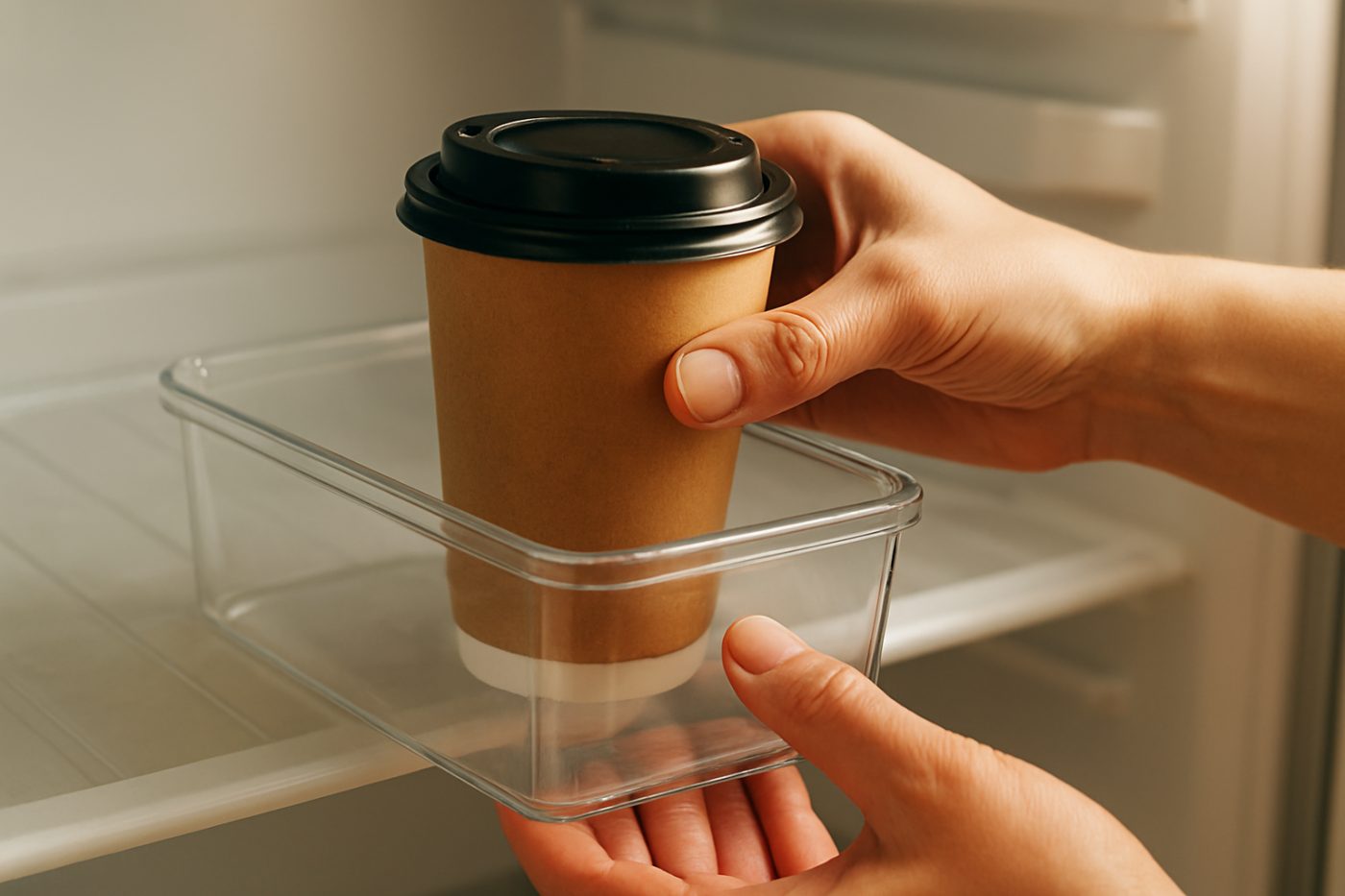 Coffee cup stored as evidence