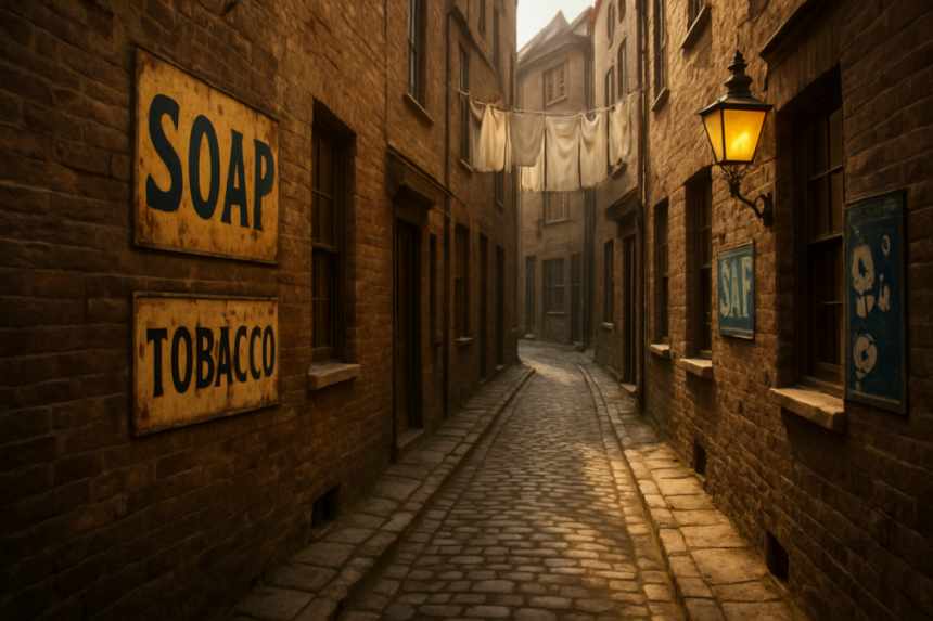 Time slip street scene