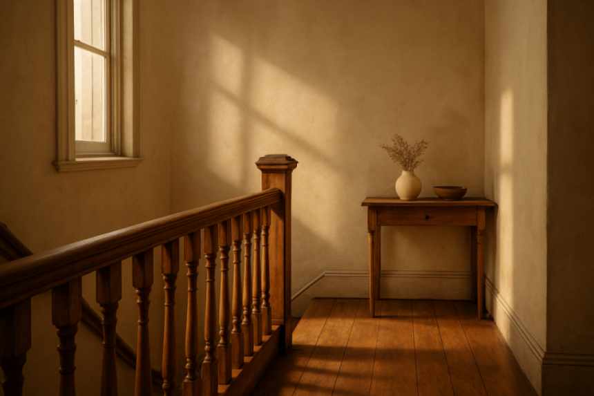 Haunted flat old staircase landing