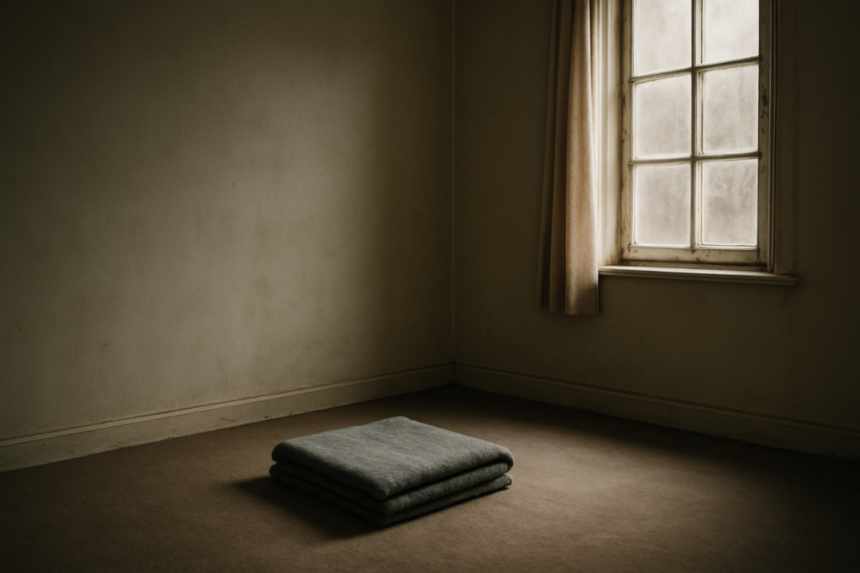 Haunted flat empty bedroom