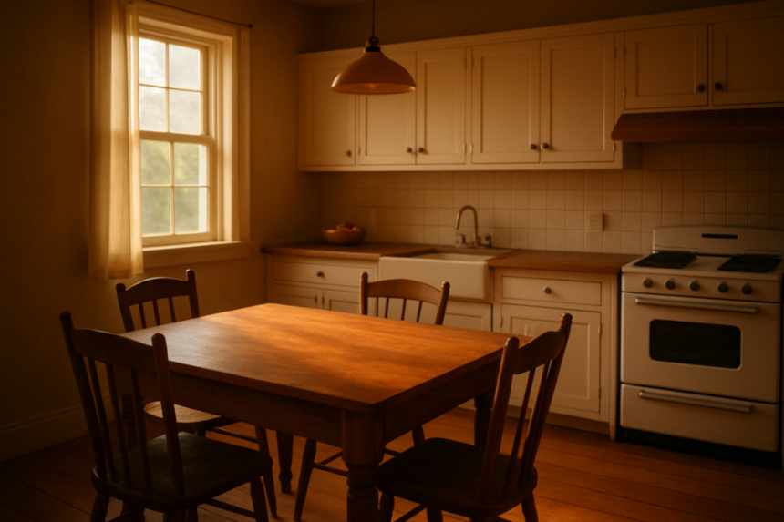 Haunted kitchen table rotated