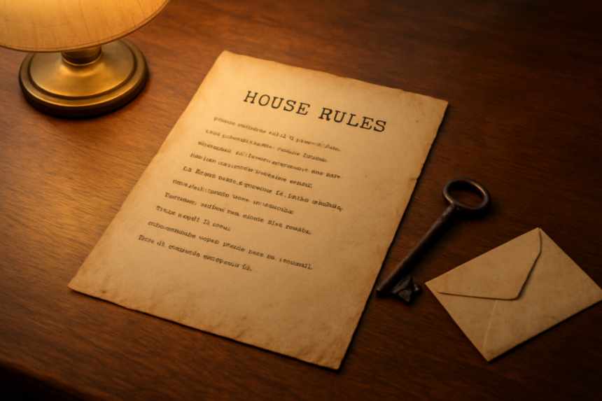 Haunted house rules letter
