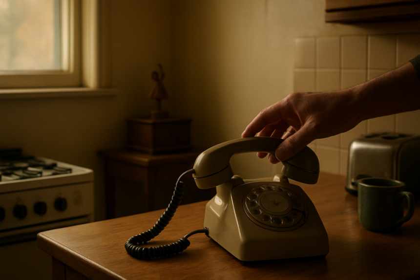 Telephone ringing and music box
