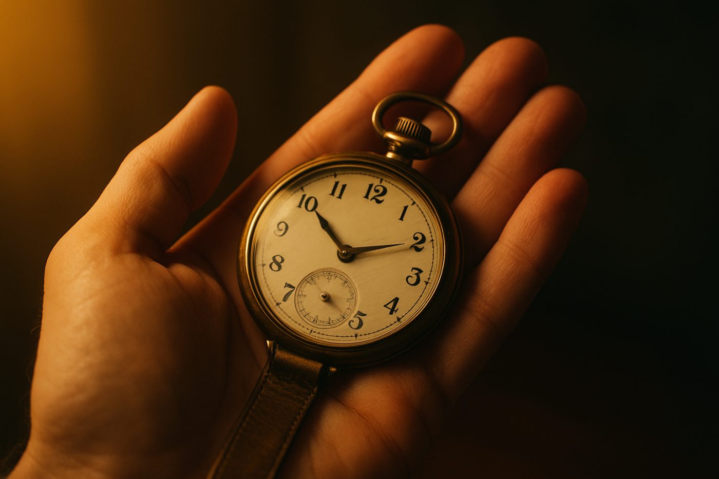 pocket watch running backward