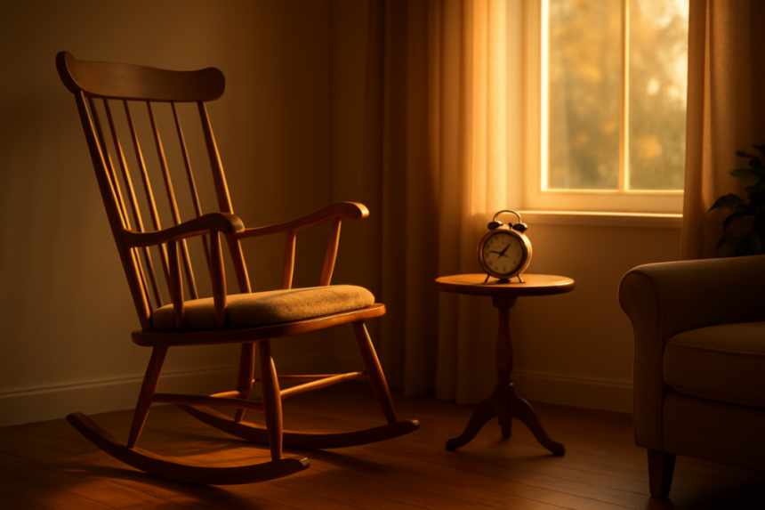 Evening rocking chair scene