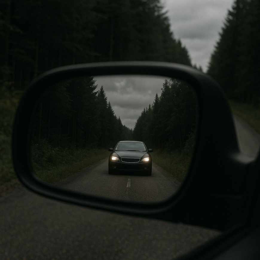 Following car road view