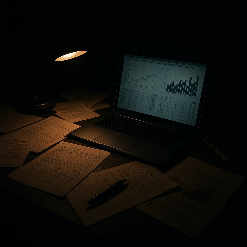 Analyst’s night work desk
