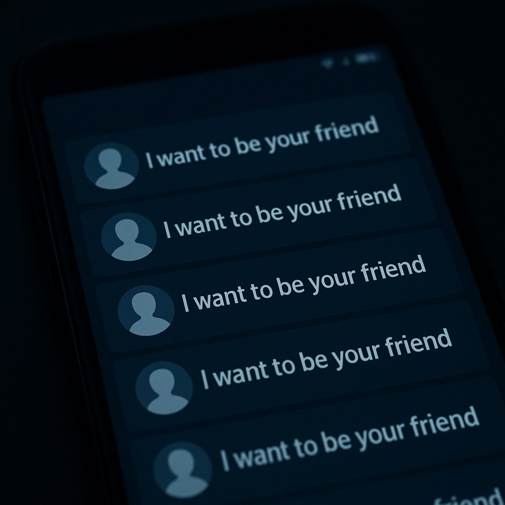 Fake online profiles screen
