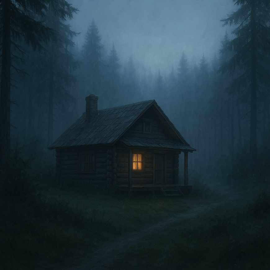 Remote rental cabin exterior