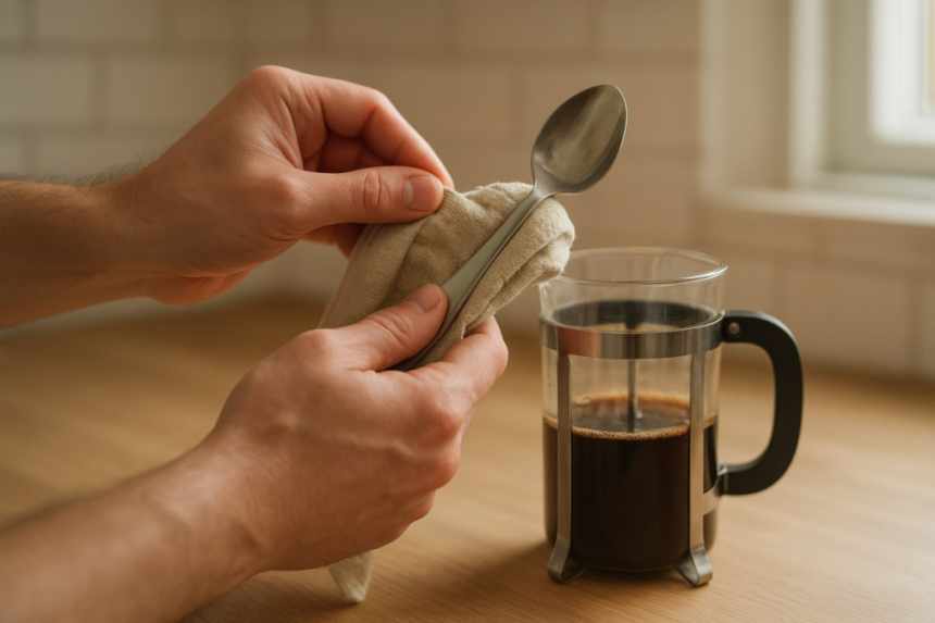 Stirring substance into coffee
