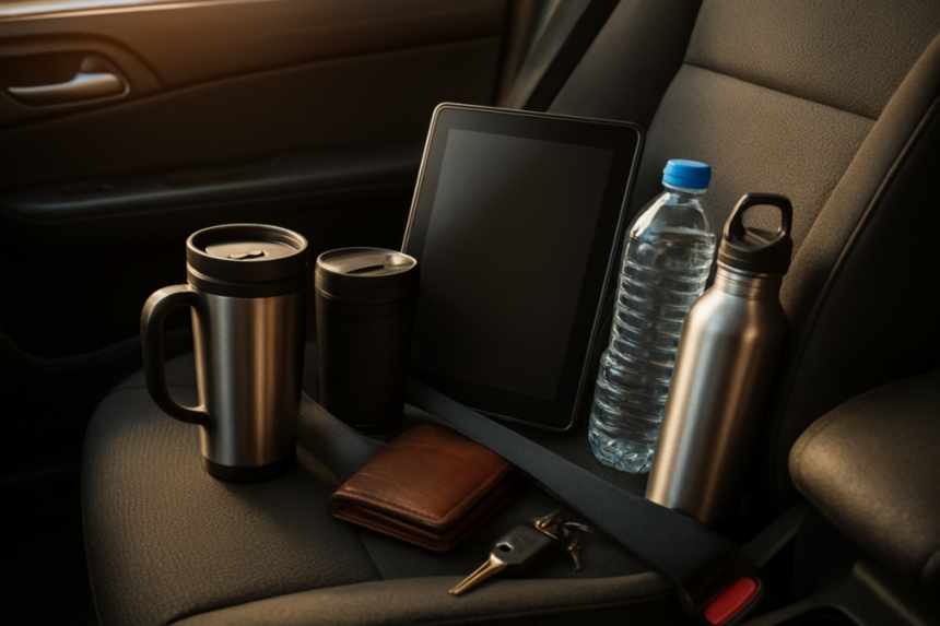 strapped down car items