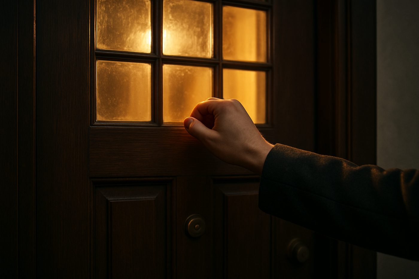 Knocking at front door