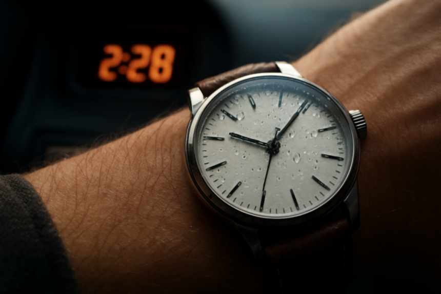 Mechanical wristwatch close-up
