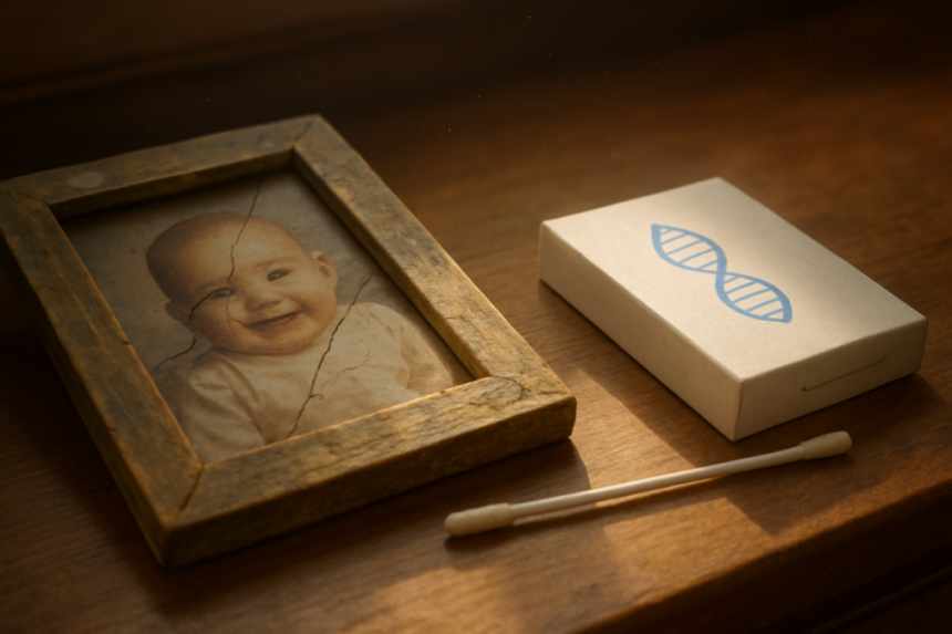 Broken twinhood photo frame