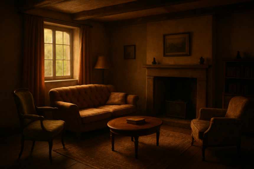 peaceful haunted home interior