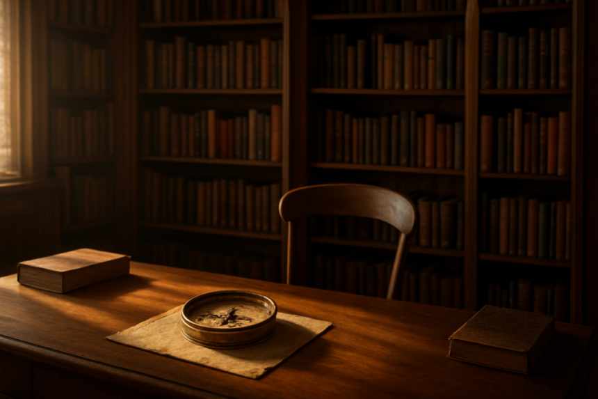 Study room with compass