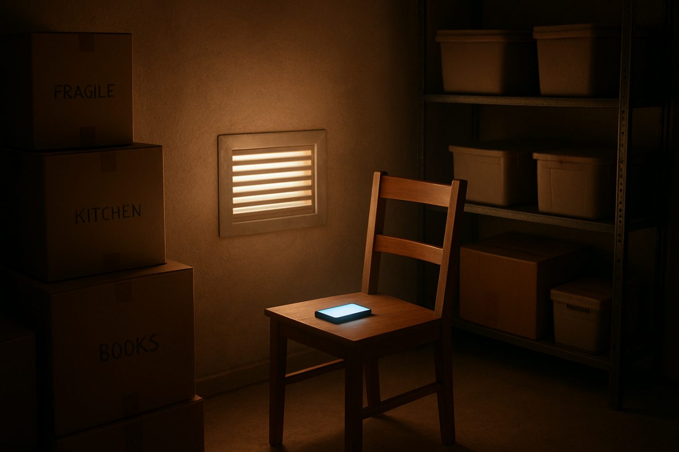 Creepy surveillance setup chair