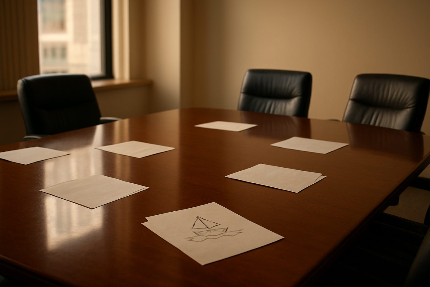 Empty meeting room scene