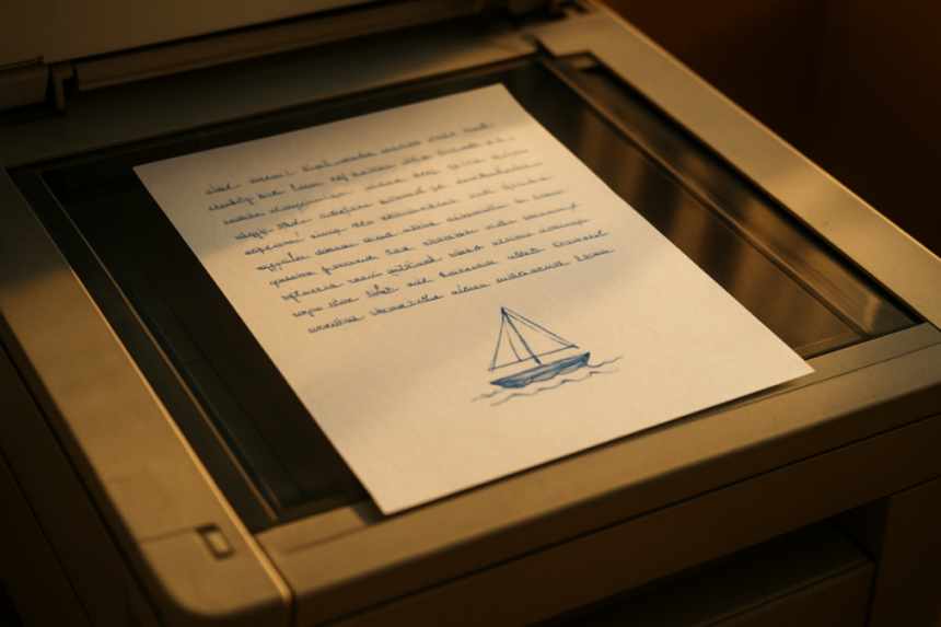 Handwritten meeting notes copy
