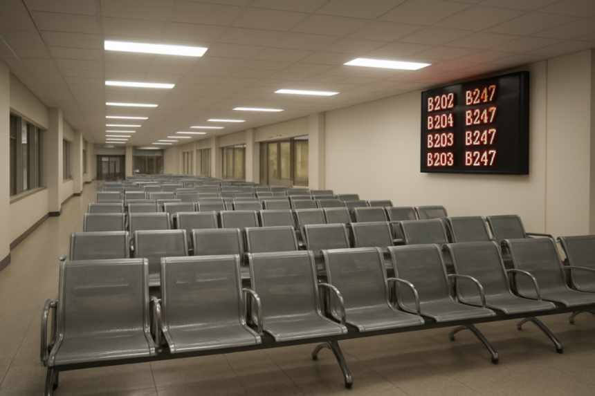 Empty government office waiting hall