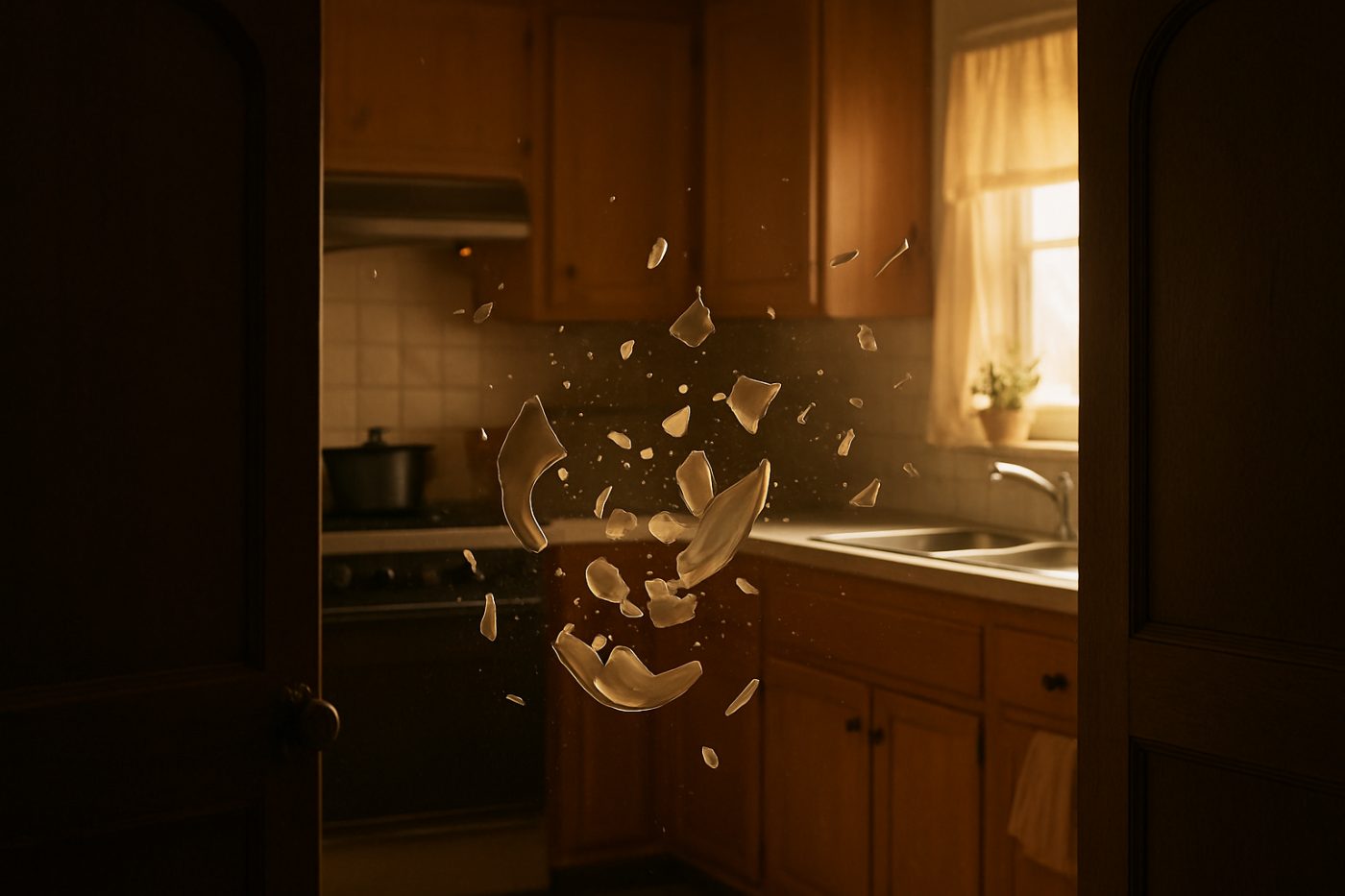 Plate breaking in kitchen