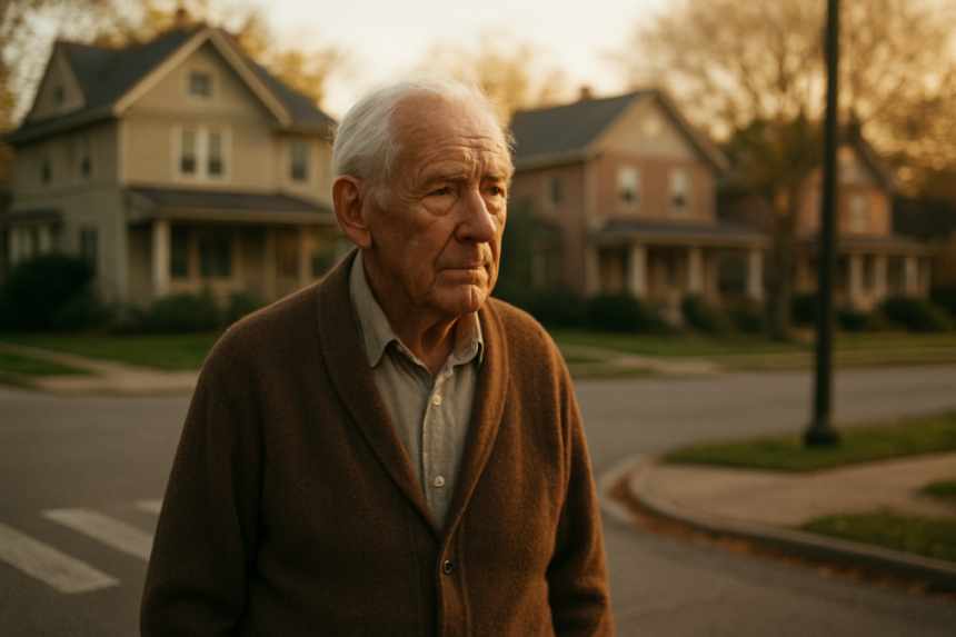 Elderly neighbor on street