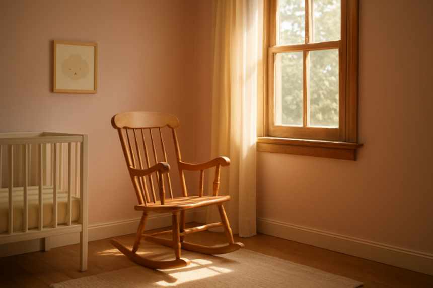 Nursery corner by window