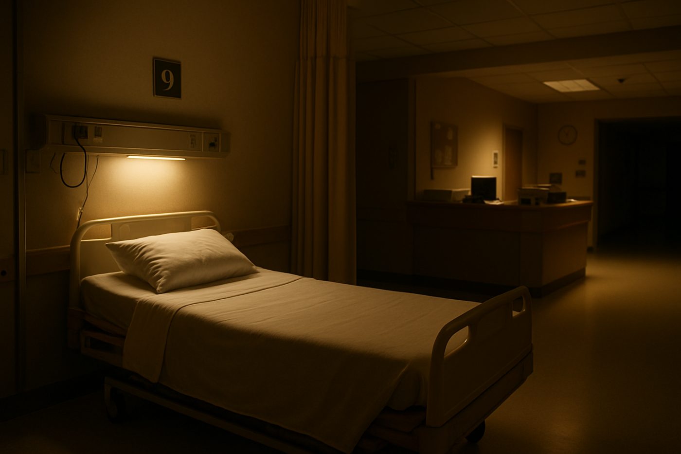 Empty hospital bed 9