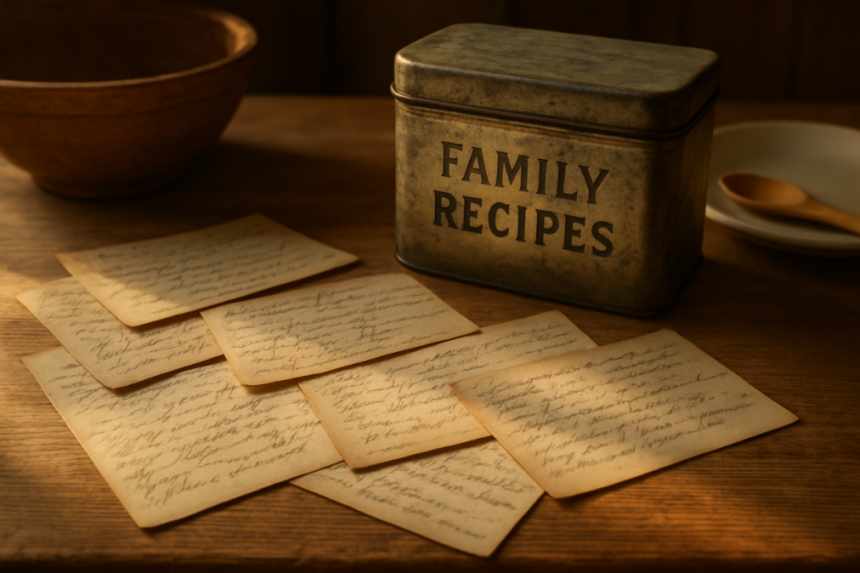 Grandmother’s vintage recipe box