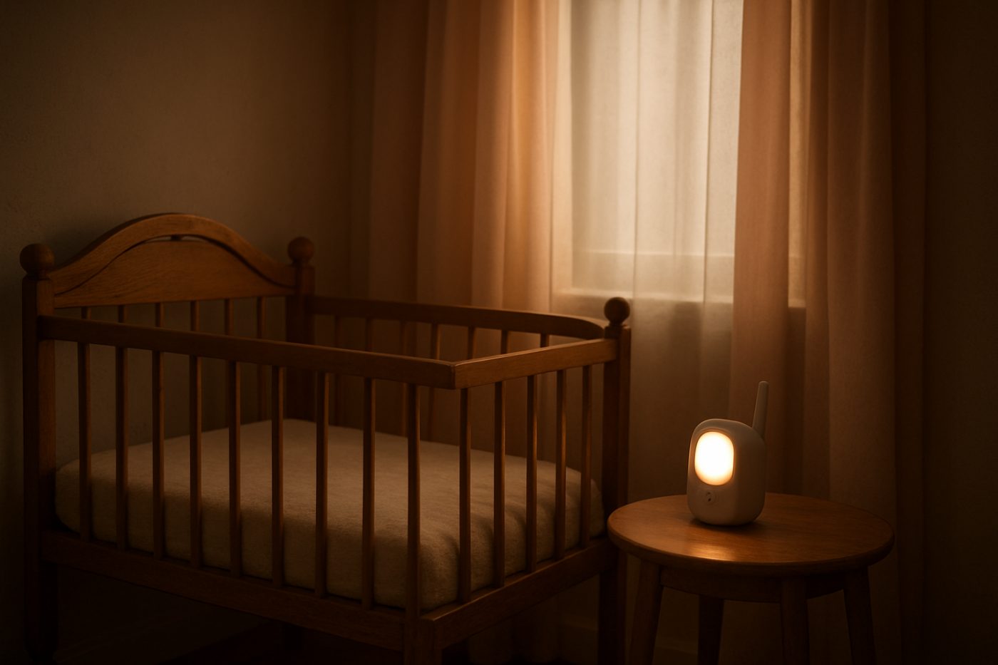 baby monitor in nursery