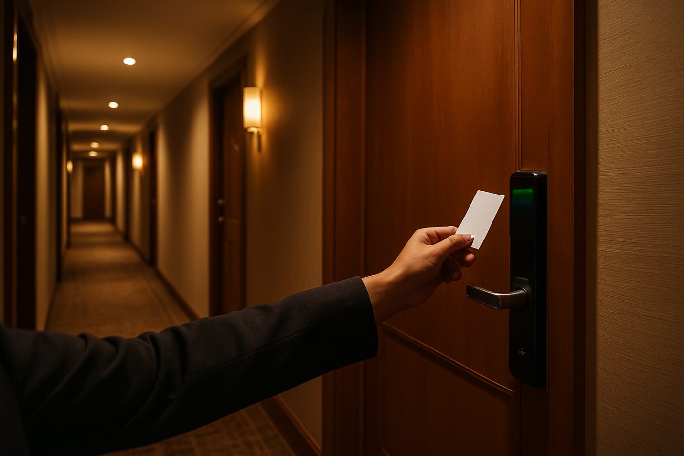 hotel corridor electronic door lock