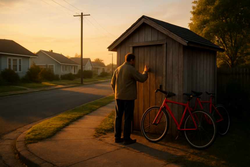 Lost cat’s red bike shed