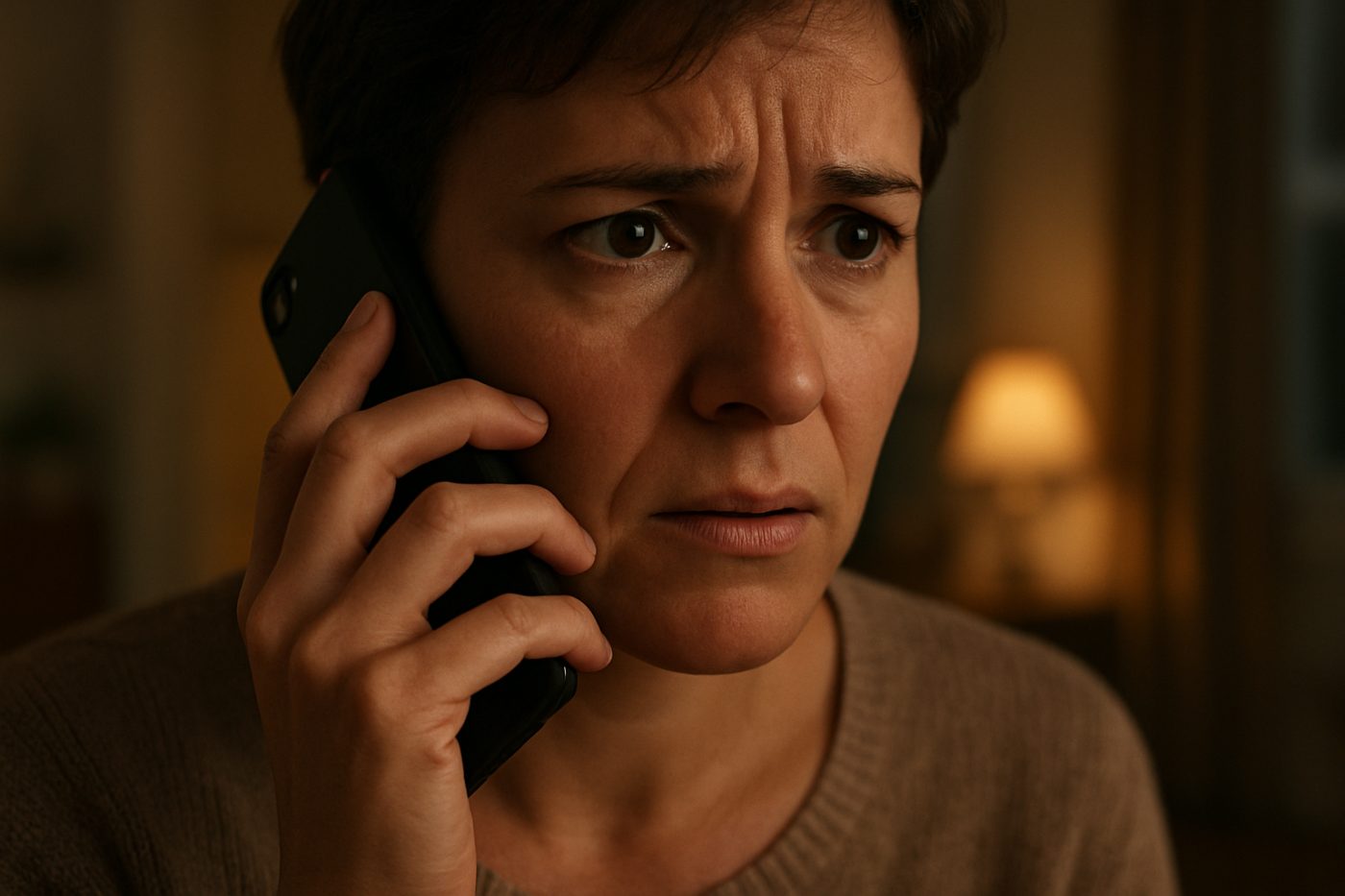 urgent phone call hand