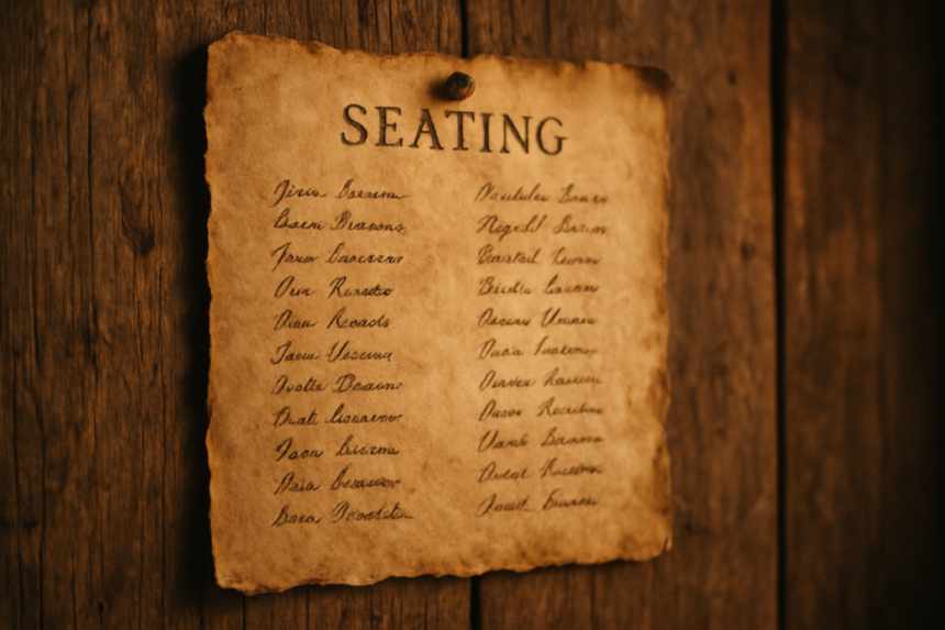 wedding seating plan chart