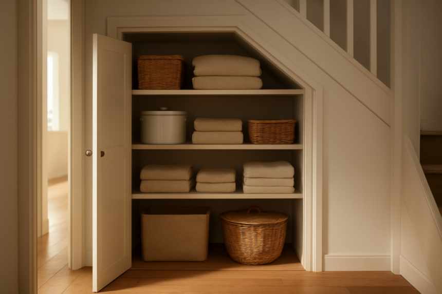 Cupboard under the stairs