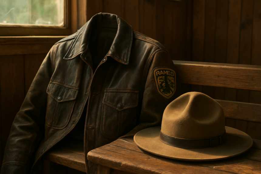 Old ranger uniform on bench
