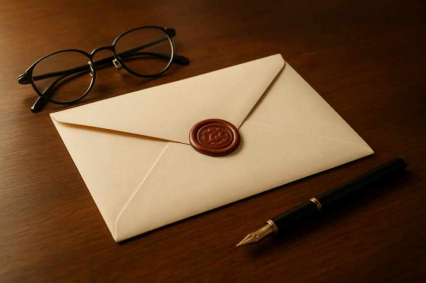Solicitor’s letter on desk
