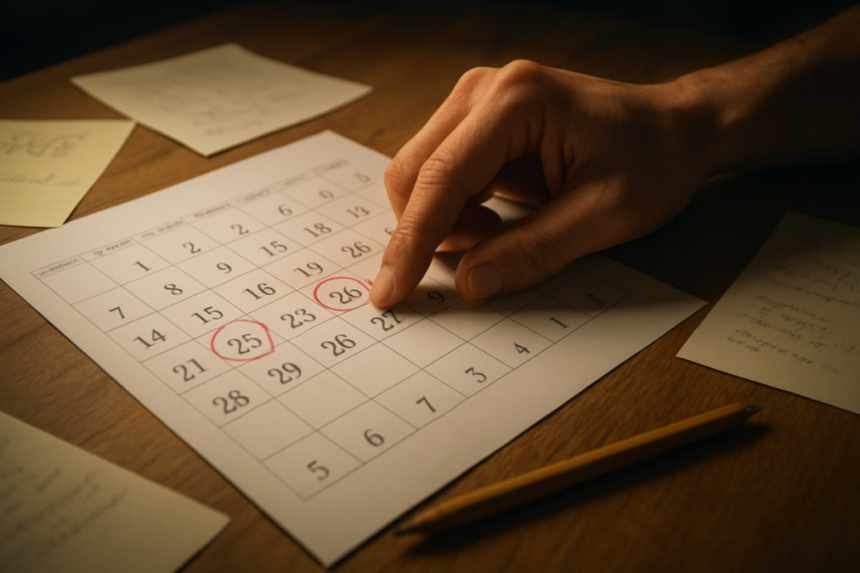 Counting missing booking dates
