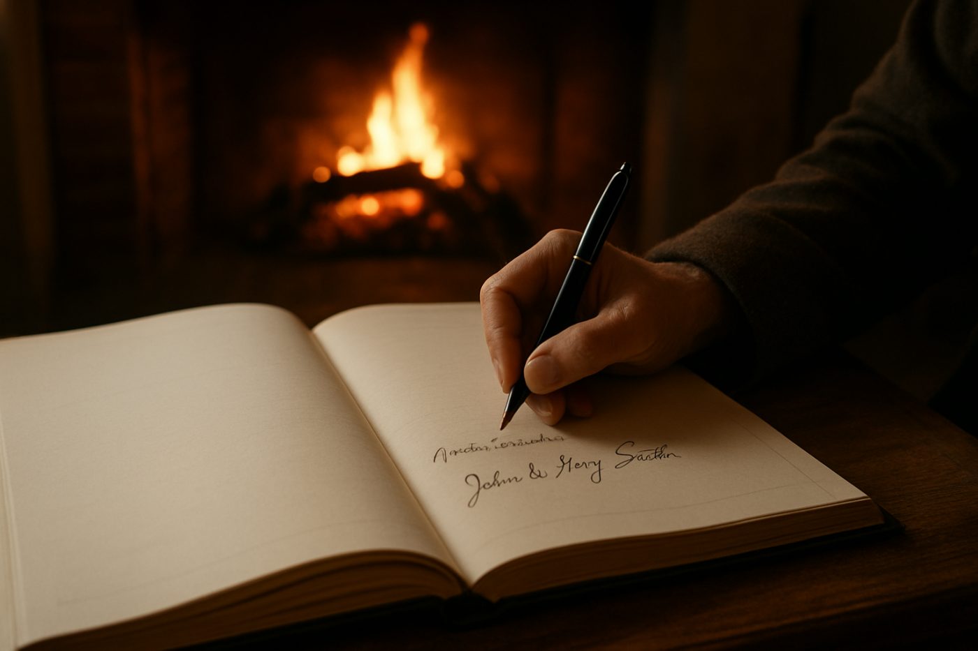 Signing guestbook defiant entry