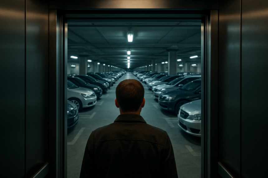 View from lift onto car floor