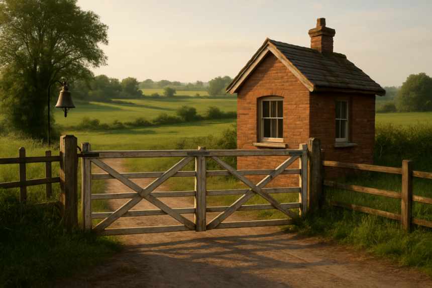 rural level crossing with gates