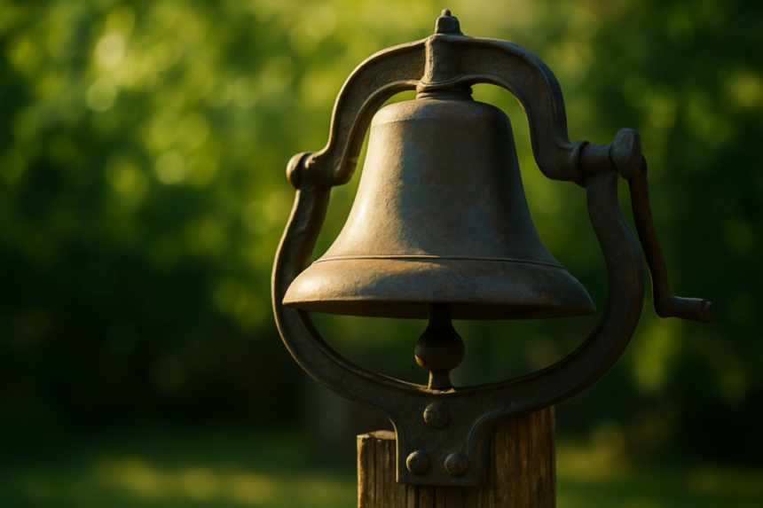 old mechanical bell close-up