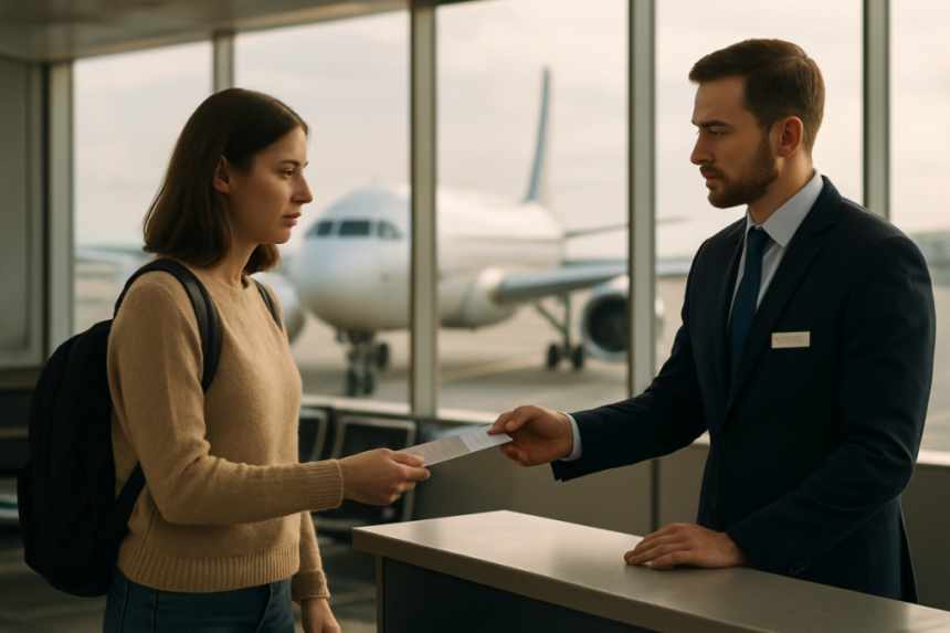 Boarding gate decision moment